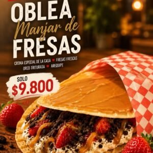 Oblea Manjar de fresas