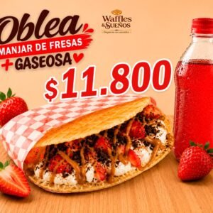 Combo Oblea Manjar de fresas + Gaseosa 250ml