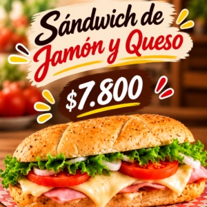Sándwich de Jamón y queso noche