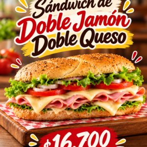 Sándwich de Doble Jamón Doble Queso 🥪🧀
